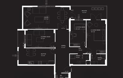 CENTURY 21 VİZYON'DAN TERRACE PARK SİTESİNDE 2+1 LÜKS KİRALIK DAİRE