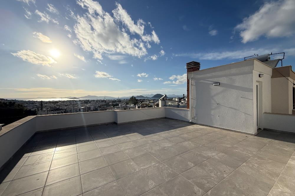 Turgutreis Pazaryeri Yakınında Komple Yenilenmiş Eşyasız Kiralık Deniz Manzaralı 3+1 Dubleks