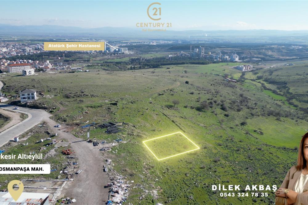 CENTURY 21 BAL'DAN GAZİ OSMAN PAŞA TOKİ YAKINI SATILIK ARSA