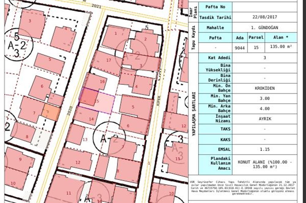 CENTURY21 BAL DANIŞMANLIK'DAN  1.GÜNDOGAN  MAHALLESİ  ÜÇ KAT İMARLI SATILIK ARSA