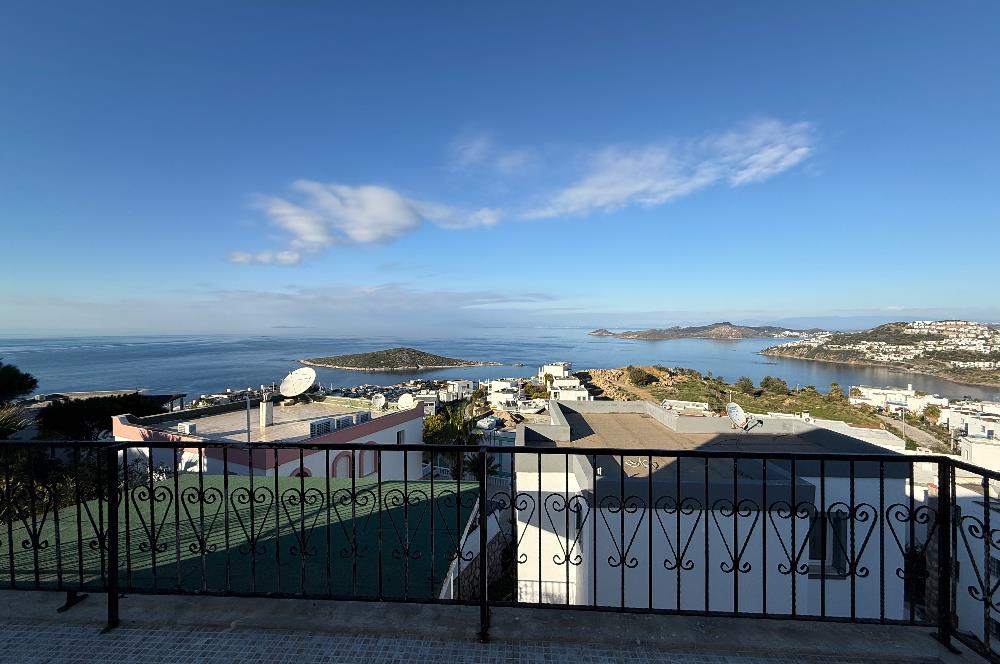 Bodrum Gümüşlük Koyunbaba’da Deniz Manzaralı Yıllık Kiralık Eşyasız 3+1 Dubleks