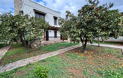 BODRUM KADIKALESİNDE DENİZE YÜRÜME MESAFESİNDE MEYVE AĞAÇLARI İÇERİSİNDE  MÜSTAKİL VİLLA