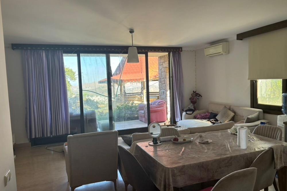 Bodrum Bağla’da Satılık Deniz manzaralı 3+2 Bahçe Katı Daire