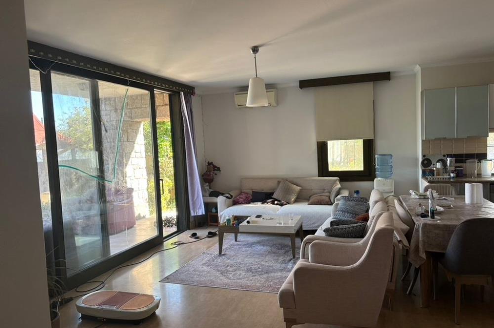 Bodrum Bağla’da Satılık Deniz manzaralı 3+2 Bahçe Katı Daire