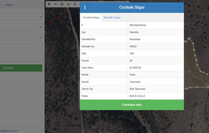 CENTURY21 PLUS SANDIKLI KARADİREK KÖYÜNDE SATILIK TARLA