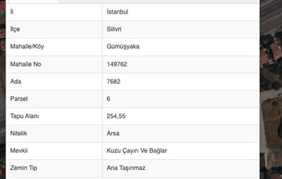 SİLİVRİ GÜMÜŞYAKA'DA, DENİZE SIFIR ARSA