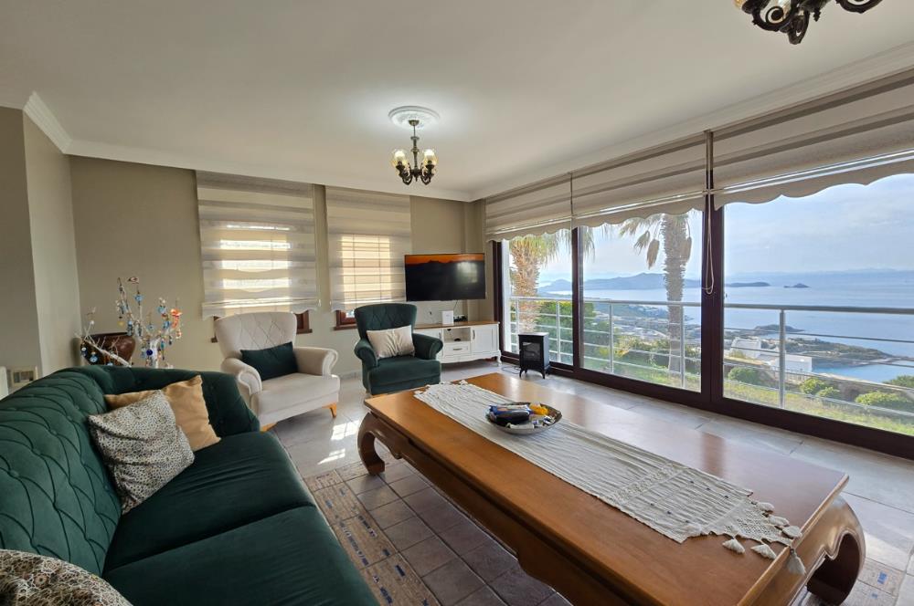 BODRUM YALIKAVAK SEBA PRESTİJ SİTESİNDE DENİZ MANZARALI LÜKS VİLLA