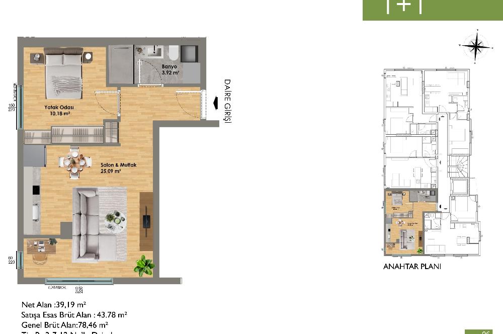 Gayrettepe'de metroya 5 dakika, oturmaya hazır kiralık daire