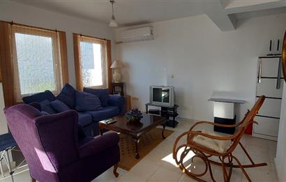 Bodrum-Adabükü özel plajlı,deniz manzaralı satılık üst dubleks daire