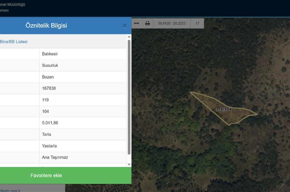 CENTRUY 21 BAL'DAN  SUSURLUK BOZEN MAHALLESİ SATILIK TARLA