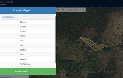 CENTRUY 21 BAL'DAN  SUSURLUK BOZEN MAHALLESİ SATILIK TARLA