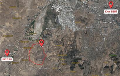 KAYSERİ İNCESU'DA 2.925 m² SATILIK TARLA