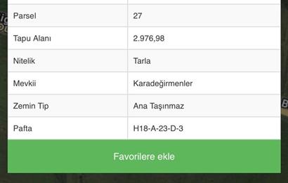 ÇANAKKALE BİGA PEKMEZLİ KÖYÜ KARANTI YOLU SATILIK TARLA