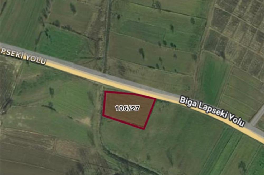 ÇANAKKALE BİGA PEKMEZLİ KÖYÜ KARANTI YOLU SATILIK TARLA