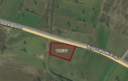 ÇANAKKALE BİGA PEKMEZLİ KÖYÜ KARANTI YOLU SATILIK TARLA
