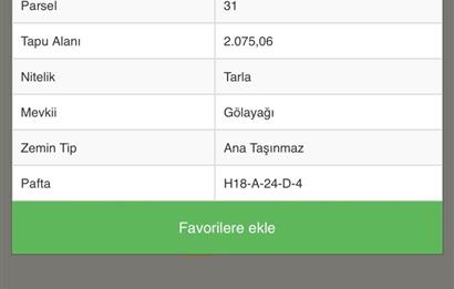 ÇANAKKALE BİGA PEKMEZLİ KÖYÜ GÖLAYAĞI MEVKİNDE SATILIK TARLA
