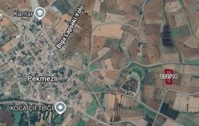 ÇANAKKALE BİGA PEKMEZLİ ÜÇ DİKME MEVKİNDE SATILIK TARLA
