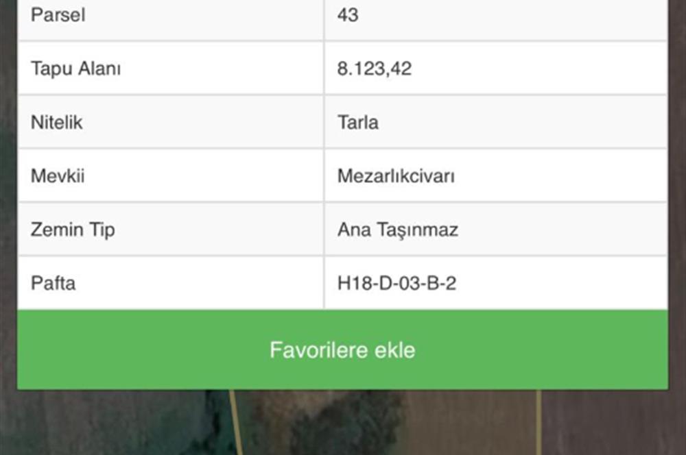 ÇANAKKALE BİGA PEKMEZLİ KÖYÜ MEZARLIK CİVARI SATILIK TARLA
