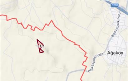 ÇANAKKALE BİGA PEKMEZLİ KÖYÜ ÇATALTEPE MEVKİ SATILIK TARLA