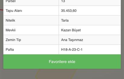 ÇANAKKALE BİGA PEKMEZLİ KÖYÜ KAZAN BÜYET MEVKİNDE SATILIK TARLA