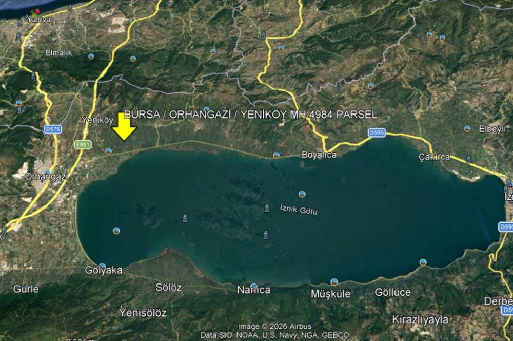 BURSA ORHANGAZİ YENİKÖY MH'DE SATILIK 7.287 m² ZEYTİNLİK TARLA