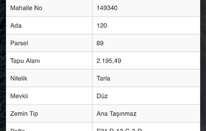 Kandıra/Bolu Satılık 2195M2 Tarla