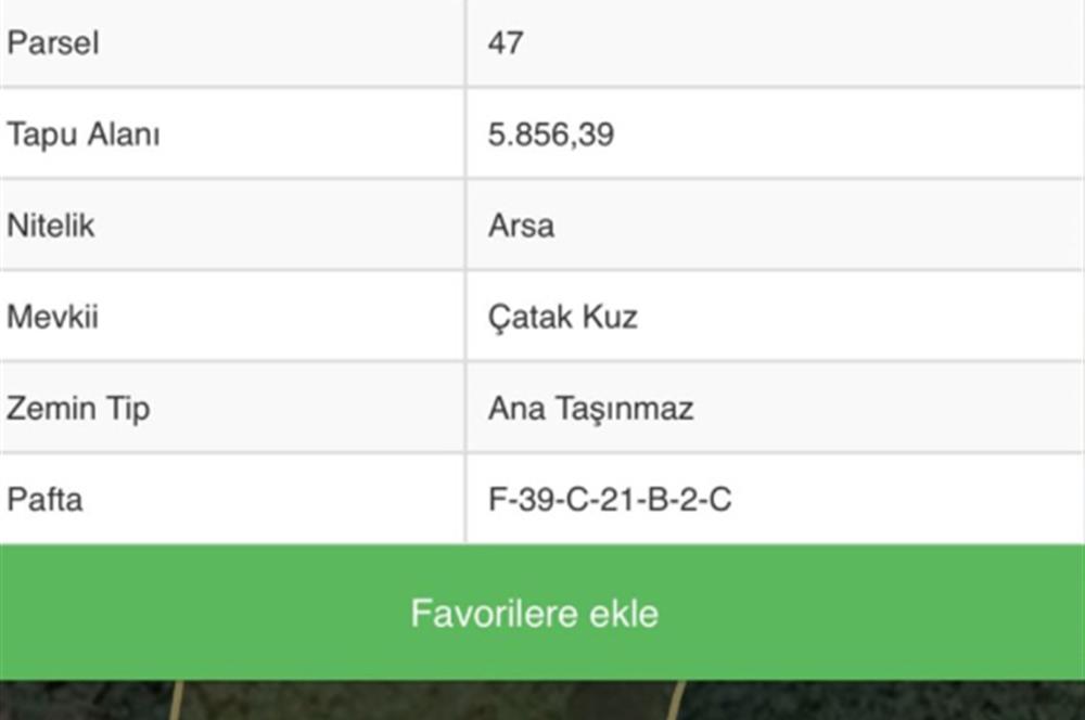 ORDU PERŞEMBE ÇERLİ’DE TURİZM İMARLI, YATIRIMA HAZIR 5.856 m² EMSALSİZ ARSA