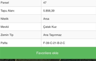 ORDU PERŞEMBE ÇERLİ’DE TURİZM İMARLI, YATIRIMA HAZIR 5.856 m² EMSALSİZ ARSA