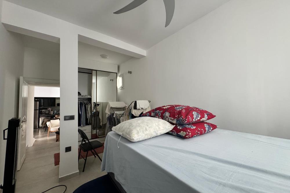 Bodrum Merkezde Eşyalı Kiralık 1+1 Temiz Bahçe Katı Daire