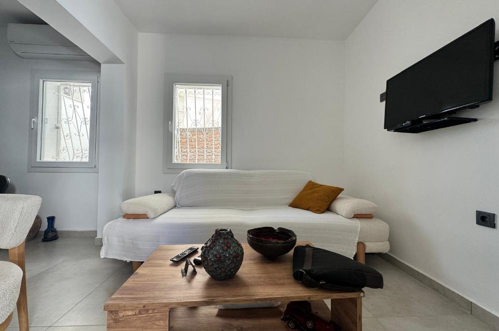 Bodrum Merkezde Eşyalı Kiralık 1+1 Temiz Bahçe Katı Daire