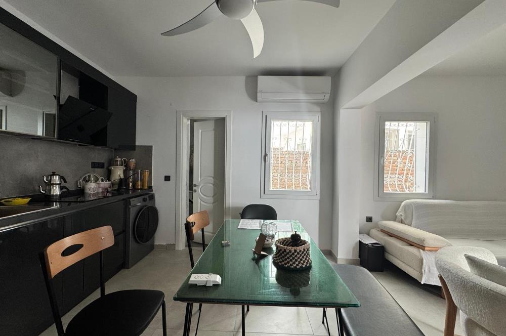 Bodrum Merkezde Eşyalı Kiralık 1+1 Temiz Bahçe Katı Daire