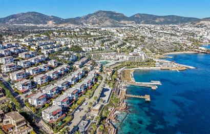 Bodrum Aura Residence Plajlı Manzaralı Bahçeli Satılık 3+1 Daire