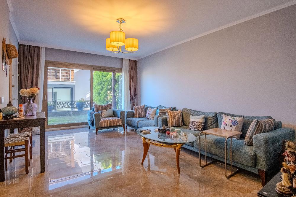 Bodrum Aura Residence Plajlı Manzaralı Bahçeli Satılık 3+1 Daire