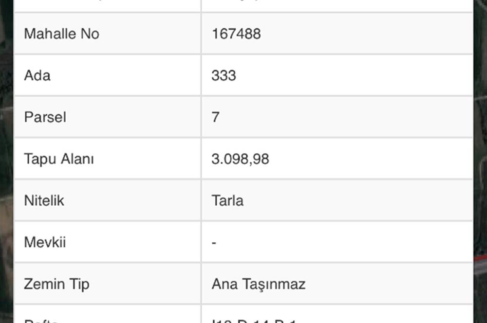C21 LOCA’DAN GÖKÇEYAZI/ORTA MAH. KÖFTECİ YUSUF YAKINI TARLA