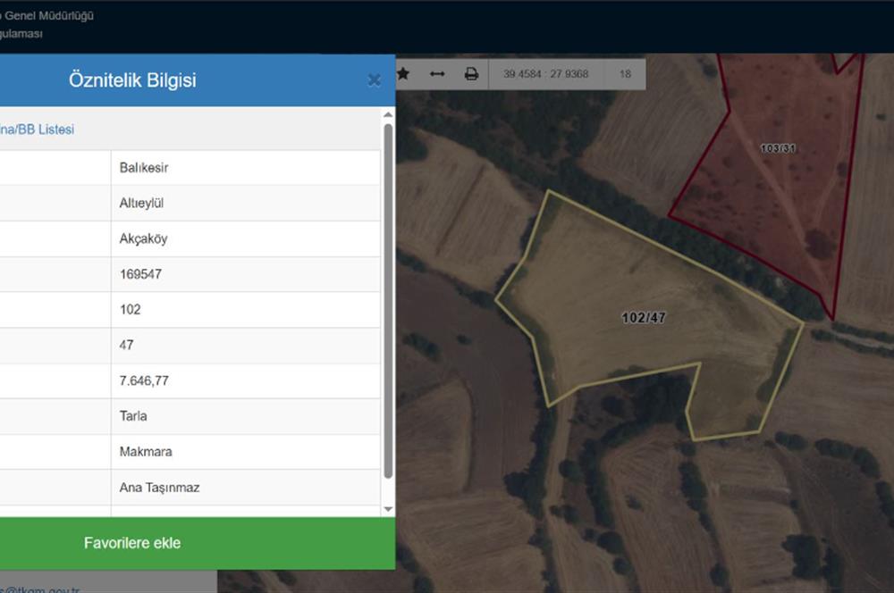CENTURY21 BAL 'DAN  AKÇAKÖY MAHALLESİNDE SATILIK TARLA