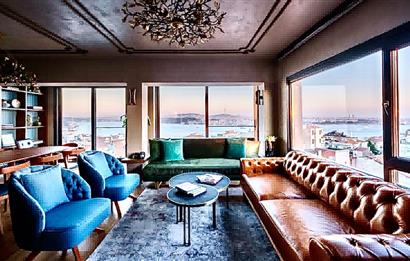 Cihangirde Manzaralı, Eşyalı, Özel Tasarım Dubleks Satılık