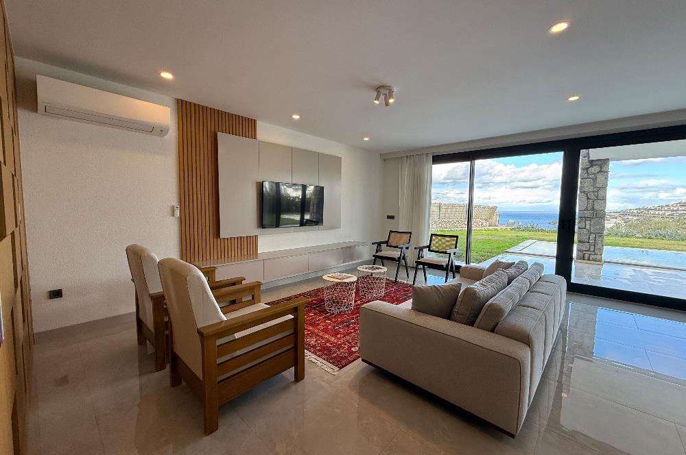 Bodrum Yalıkavak Tilkicik Denize 500m Yürüme Mesafesinde Özel Havuzlu Deniz Manzaralı Yıllık Kiralık Tam Müstakil Villa