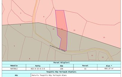 C21 Cius; Katırlı Köyiçi İmarlı Yola Cephe Satılık 691m2 Zeytinlik