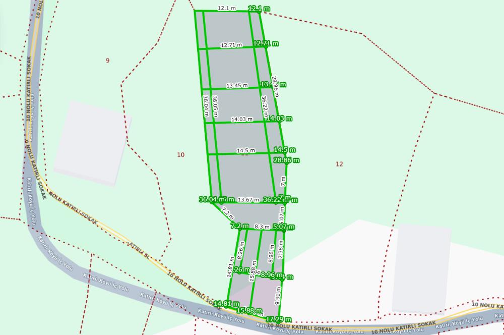 C21 Cius; Katırlı Köyiçi İmarlı Yola Cephe Satılık 691m2 Zeytinlik