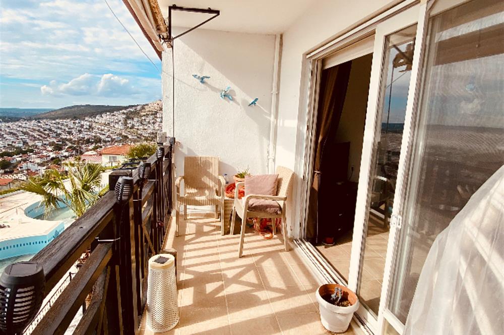 DİDİM AKBÜK’TE DENİZ MANZARALI, HAVUZLU SİTEDE SATILIK EŞYALI 2+1 DUBLEKS DAİRE