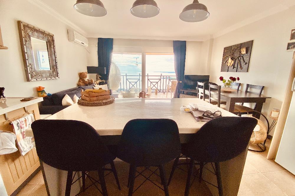DİDİM AKBÜK’TE DENİZ MANZARALI, HAVUZLU SİTEDE SATILIK EŞYALI 2+1 DUBLEKS DAİRE