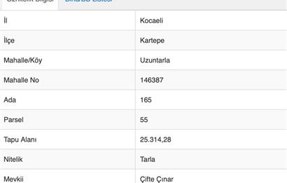 C21 PROJECT'DEN KARTEPE UZUNTARLA'DA MÜKEMMEL LOKASYONDA TARLA