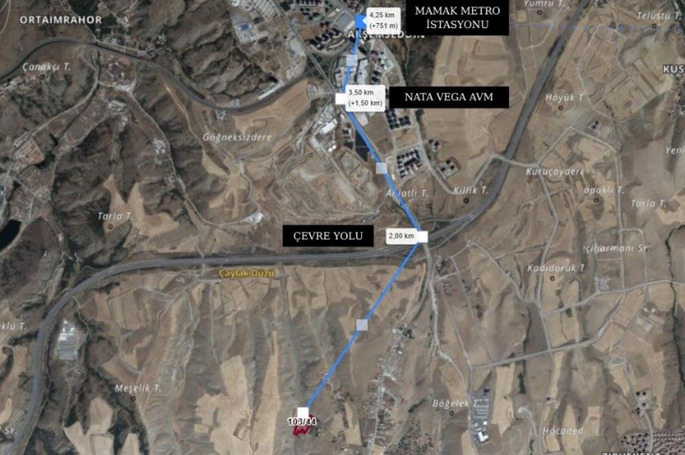 ÇANKAYA YAKUPABDALDA ÇEVRE YOLUNA YAKIN 2613 m² HİSSELİ TARLA