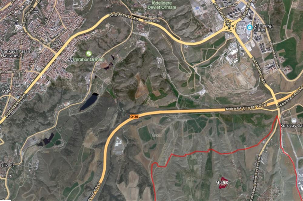 ÇANKAYA YAKUPABDALDA ÇEVRE YOLUNA YAKIN 2613 m² HİSSELİ TARLA