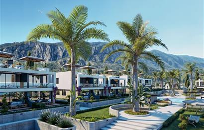 KIBRIS,GİRNE'DE GREENVILLE PROJESİNDE 2+1 SATILIK REZİDANS DAİRE