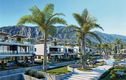 KIBRIS,GİRNE'DE GREENVILLE PROJESİNDE 2+1 SATILIK REZİDANS DAİRE