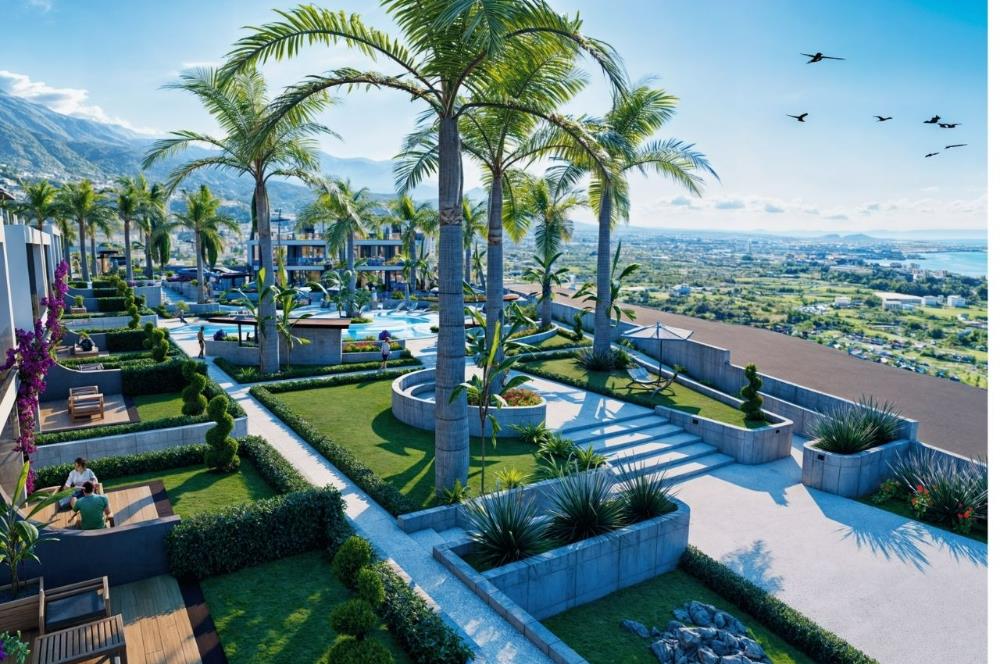 KIBRIS,GİRNE'DE GREENVILLE PROJESİNDE 2+1 SATILIK REZİDANS DAİRE