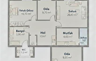 Karşıyaka Bahriye Üçok Bulvarı Üzerinde 3+1 Satılık Daire