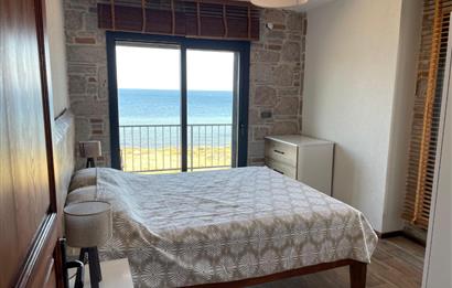 Cunda'da Yaz-Kış Kiralık, Denize Sıfır,Full Eşyalı Taş Villa