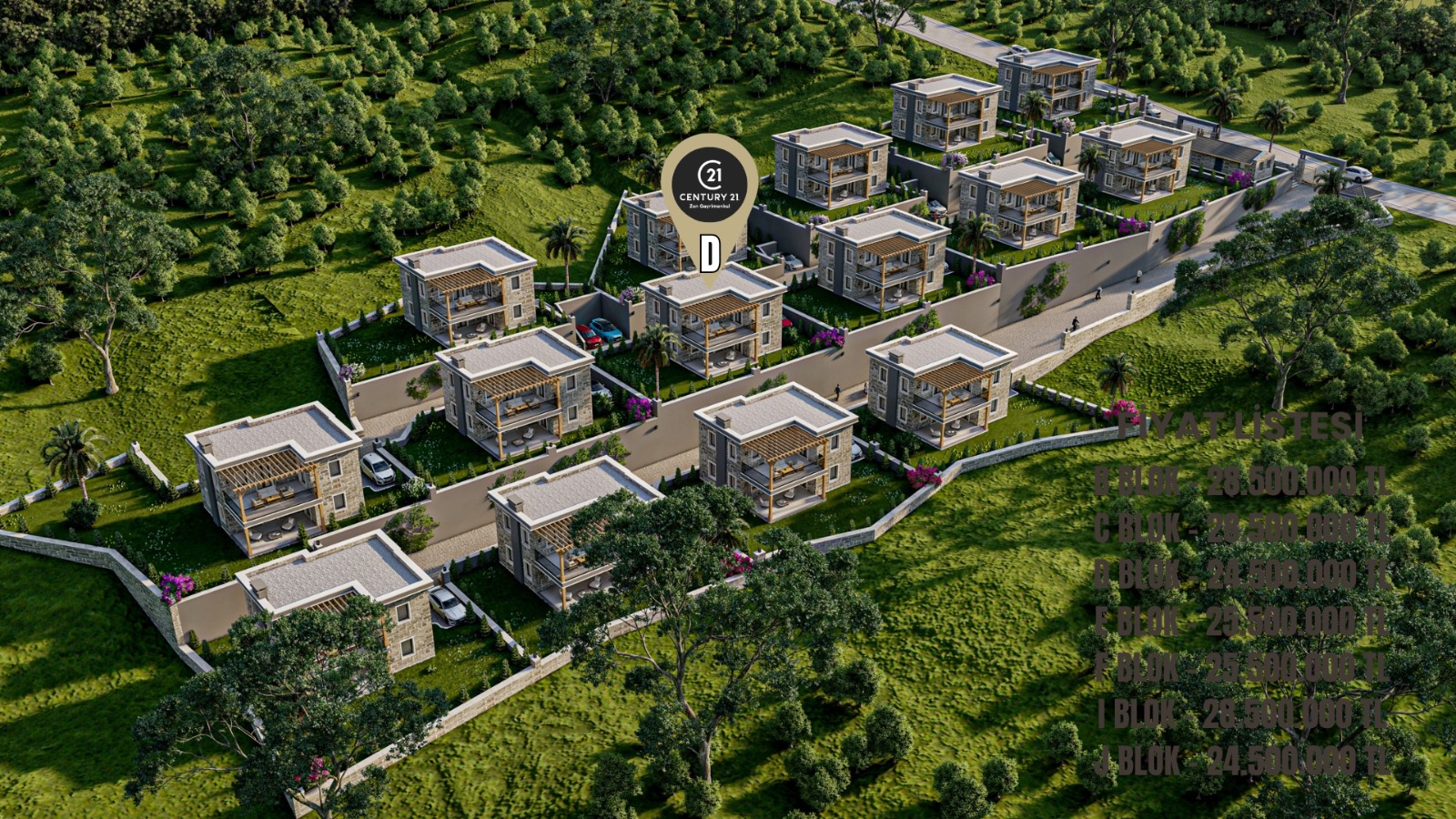 Eski Datça'da Modern Taş Mimari | 3+1 Müstakil Villa D Blok